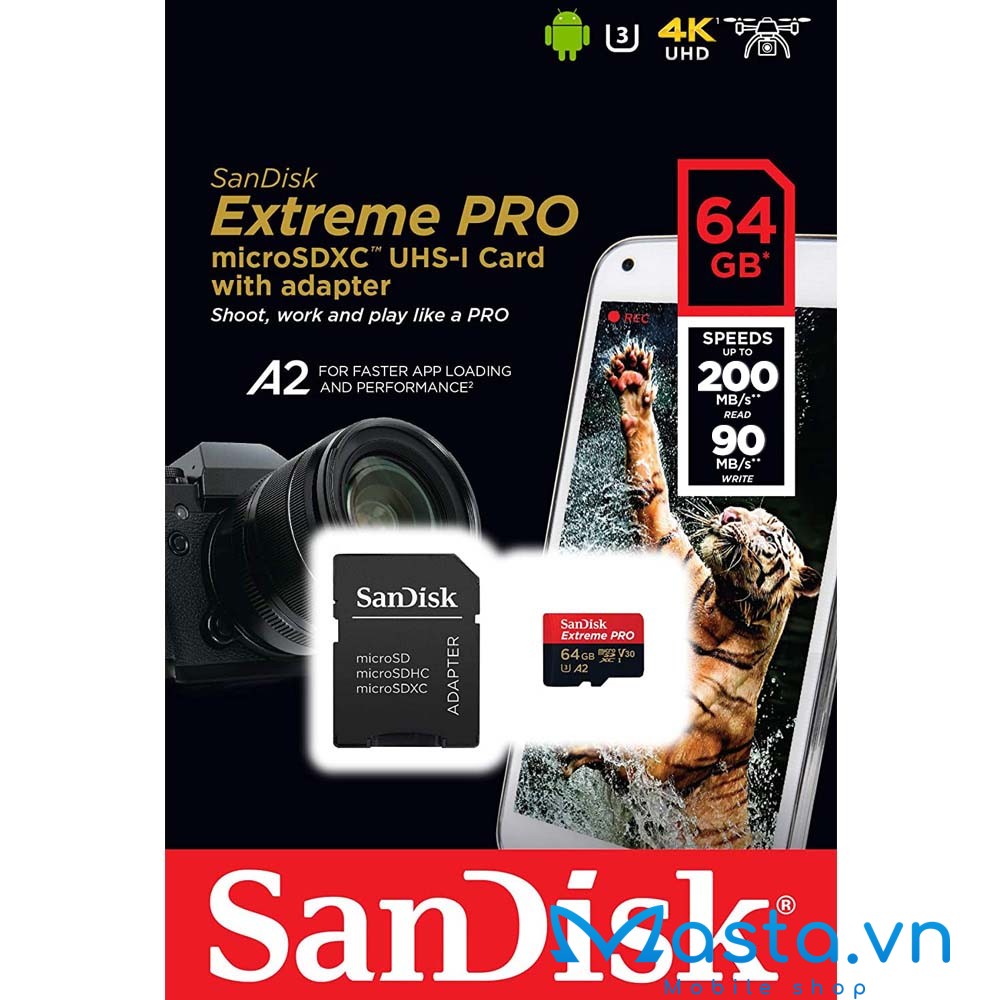 the-nho-microsdxc-sandisk-extreme-pro-v30-a2-64gb-200mb-s-sdsqxcu-064g-gn6ma