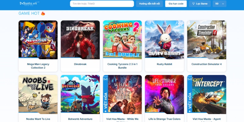 Masta – host uy tín, ổn định, tốc độ cao cho Nintendo Switch